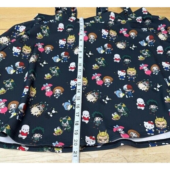 Hot Topic My Hero Academia x Hello Kitty and Friends Skater Suspender Skirt 2/2X - Picture 8 of 8